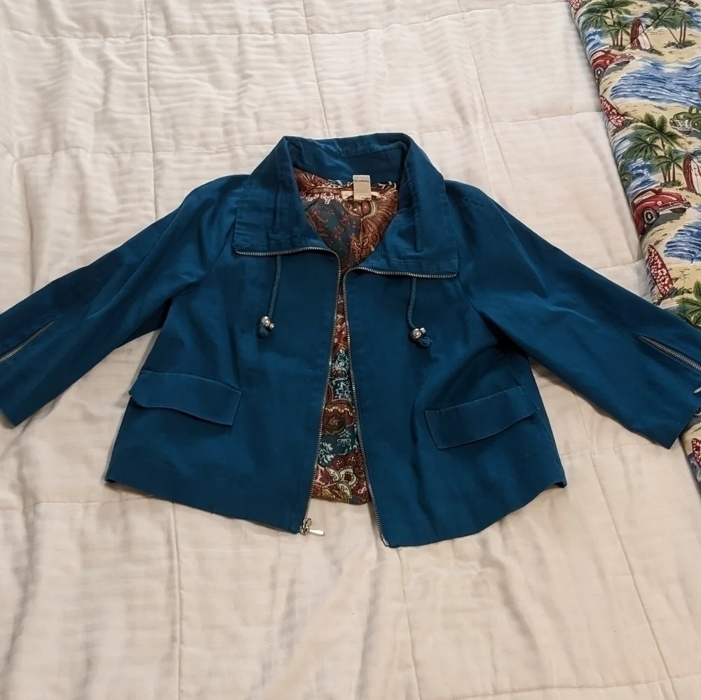 patrick Christopher 3/4 length sleeve jacket size amall - Picture 1 of 4